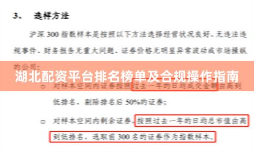 湖北配资平台排名榜单及合规操作指南